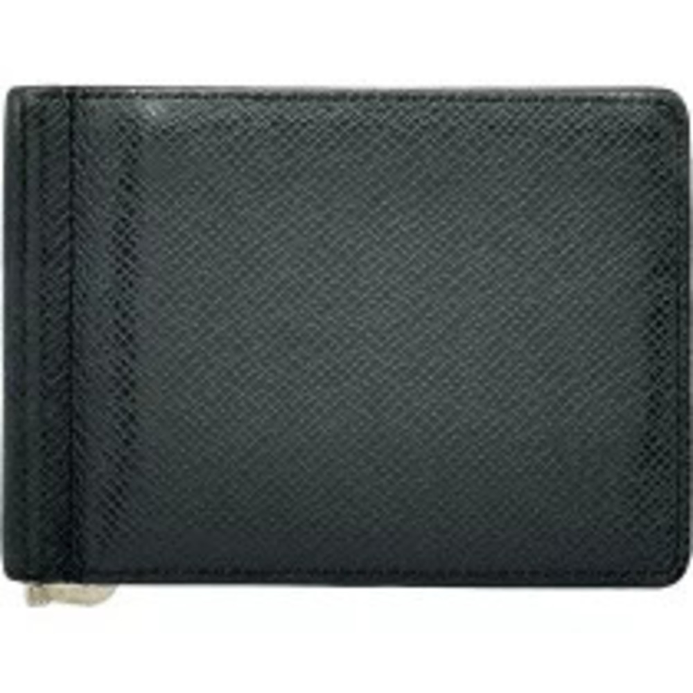 Louis Vuitton Portefeuille Pince Noir Black Taiga Card Case